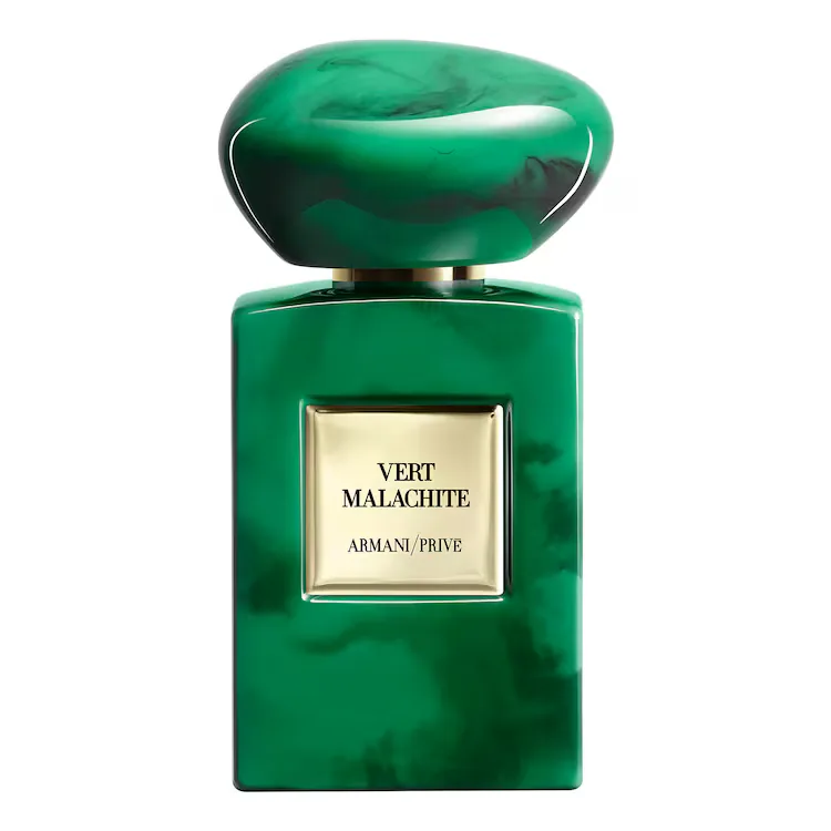 Flacon de parfum Vert Malachite — Armani / Privé, disponible sur EAU TURQUOISE